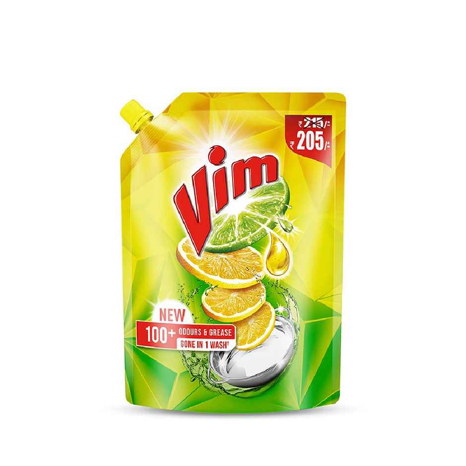 Vim Lemon Dishwash Liquid Gel Refill Pouch Combo 