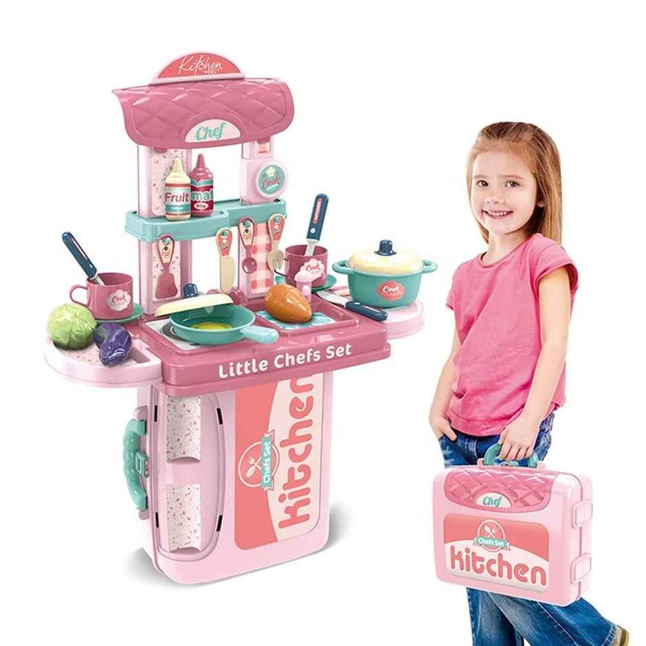 Wembley 3 In 1 Kitchen Set Portable Play Set With Cooking Utensils