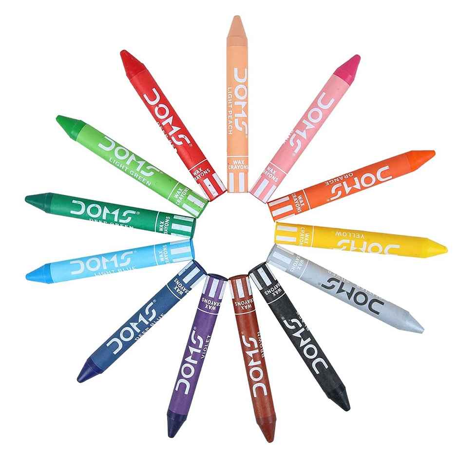 Doms Jumbo Wax Crayons 12 Shades Combo