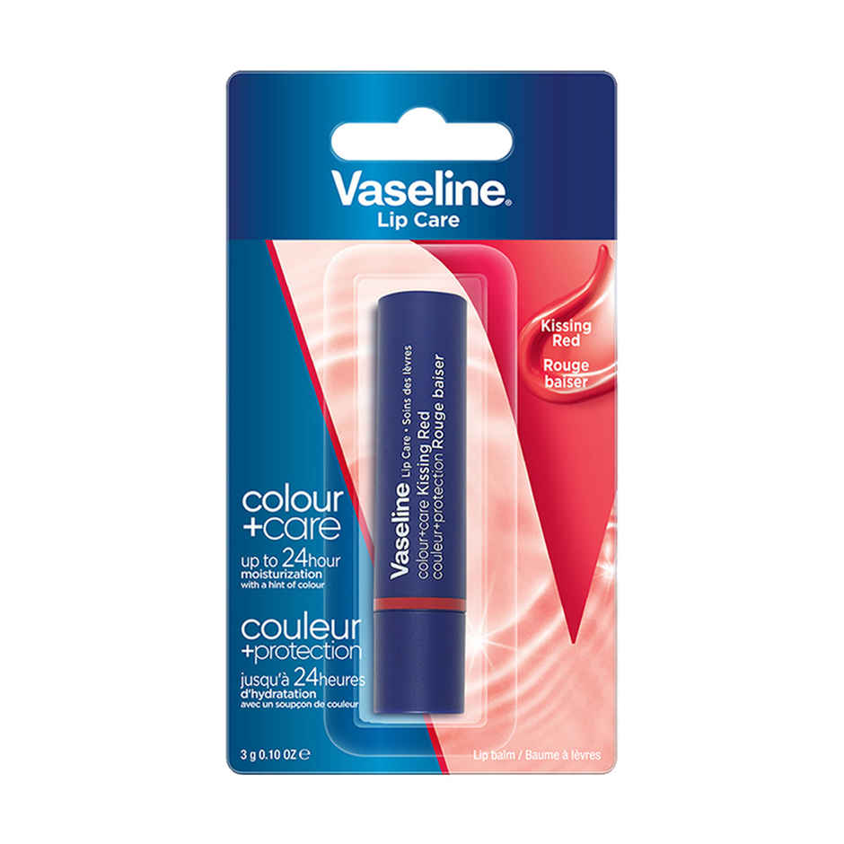 Vaseline Colour+Care Kissing Red Tinted Lip Balm with Manuka Honey