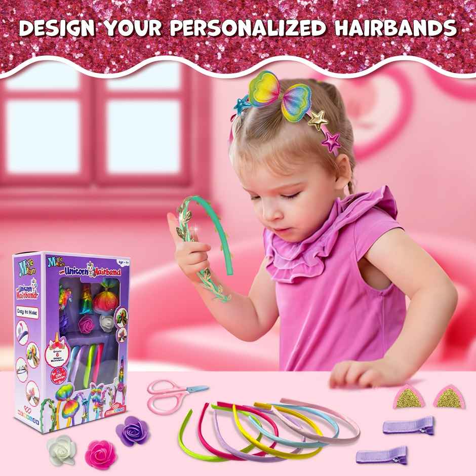 Wembley Unicorn DIY Hairband Making Kit for Girls Headband Trendy Cute Hair Accessories Set