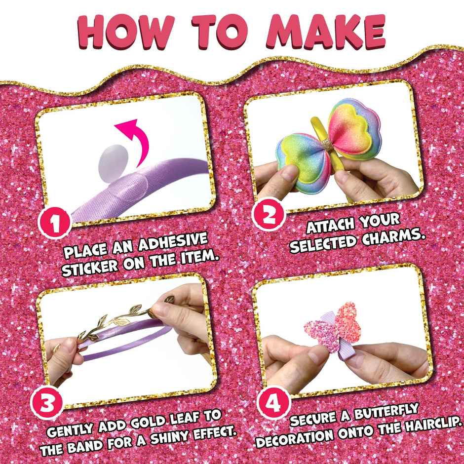 Wembley Unicorn DIY Hairband Making Kit for Girls Headband Trendy Cute Hair Accessories Set
