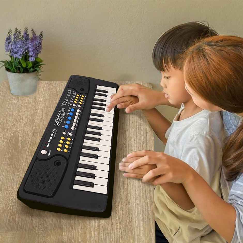 Wembley Kids Electronic Keyboard Portable - Songs, Recording, Musical Toy Boys And Girls-Black