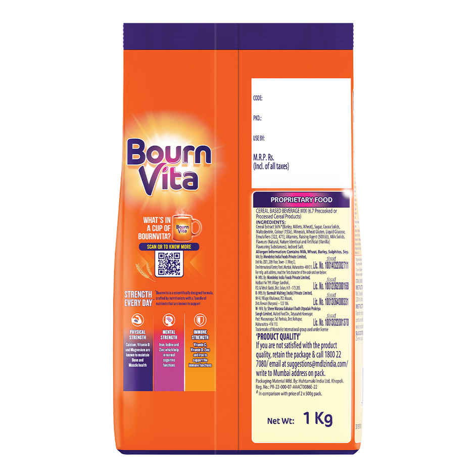 Bournvita Chocolate | Cereal Based Drink Mix Pouch