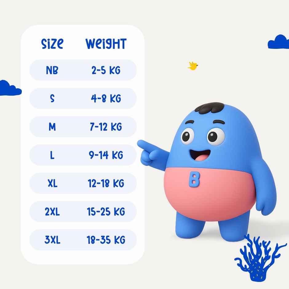 Bumtum Baby Pant Style Diaper | L | 62 pcs