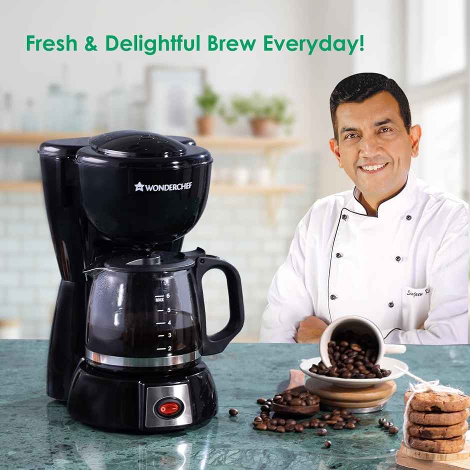 Wonderchef Onyx Brew Coffee Maker - Black