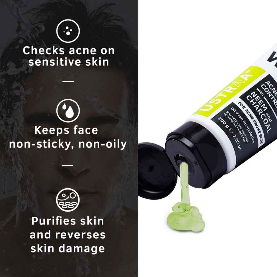 Ustraa Face Wash-Neem & Charcoal