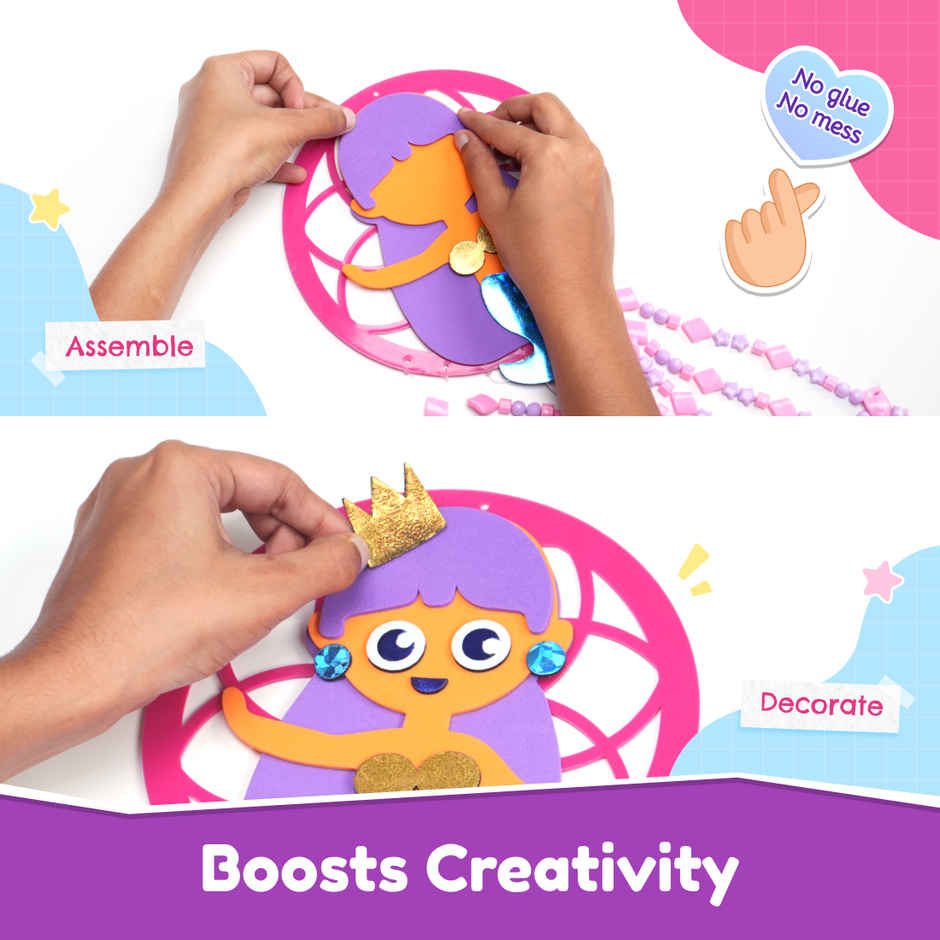 Bloomingo Diy Mermaid Dreamcatcher Craft Kit | Art & Craft Kit For Ages 4+