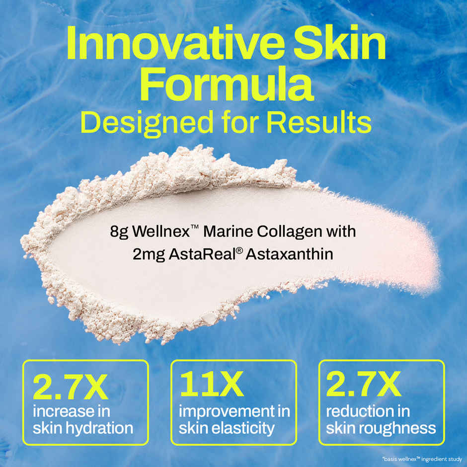 Chicnutrix Japanese Marine Collagen Peptides + 2 mg Astaxanthin, Lemonade Flavour