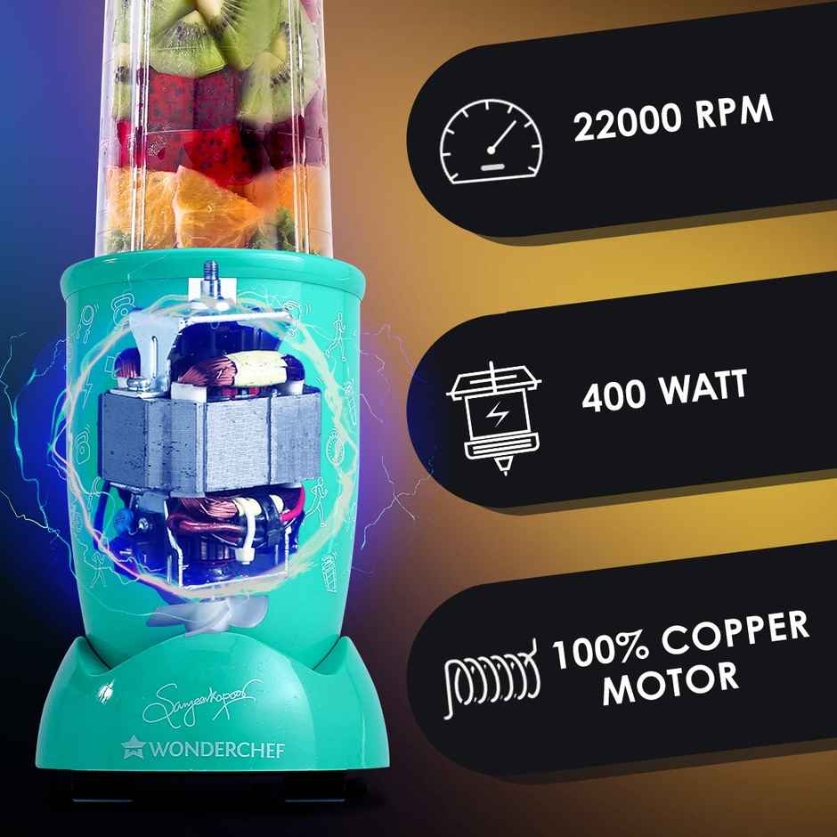Wonderchef Nutri Blend Go 400W Stainless Steel Blender