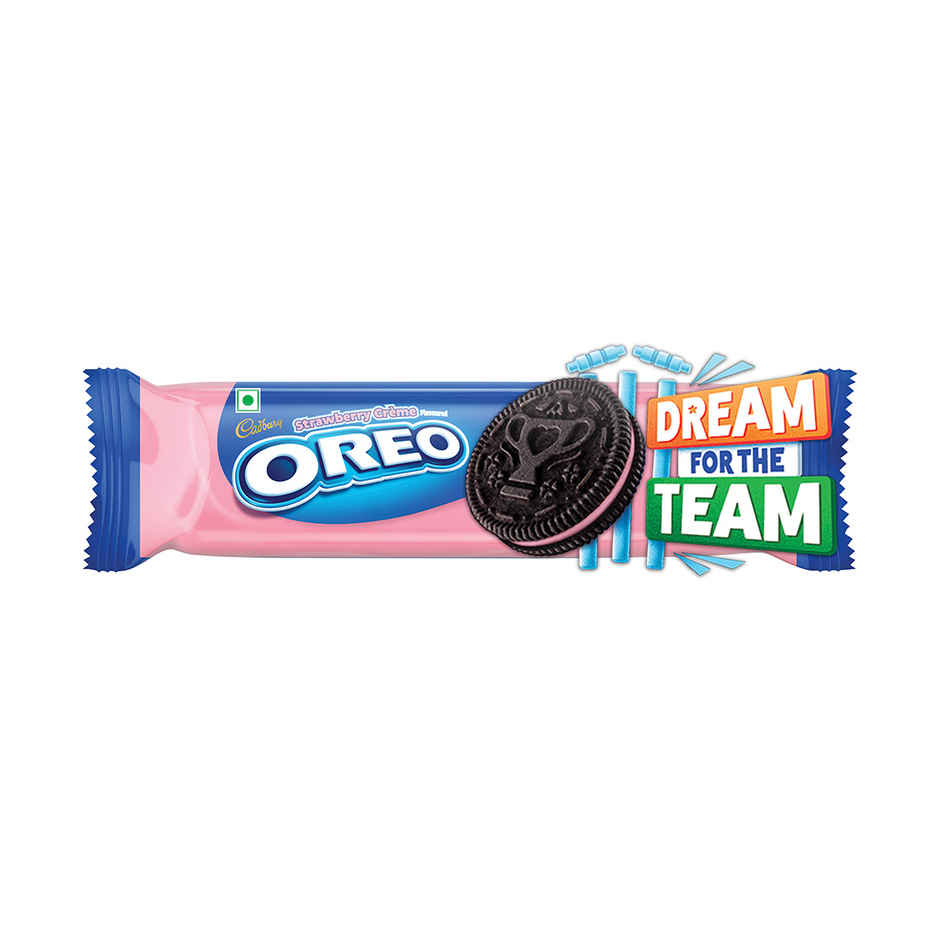 Cadbury Oreo Strawberry Flavour Cream Sandwich Biscuits | Trans Fat-free Combo