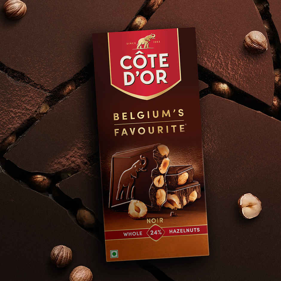 COTE D'OR Whole Hazelnuts Dark Premium Belgian Chocolate Bar