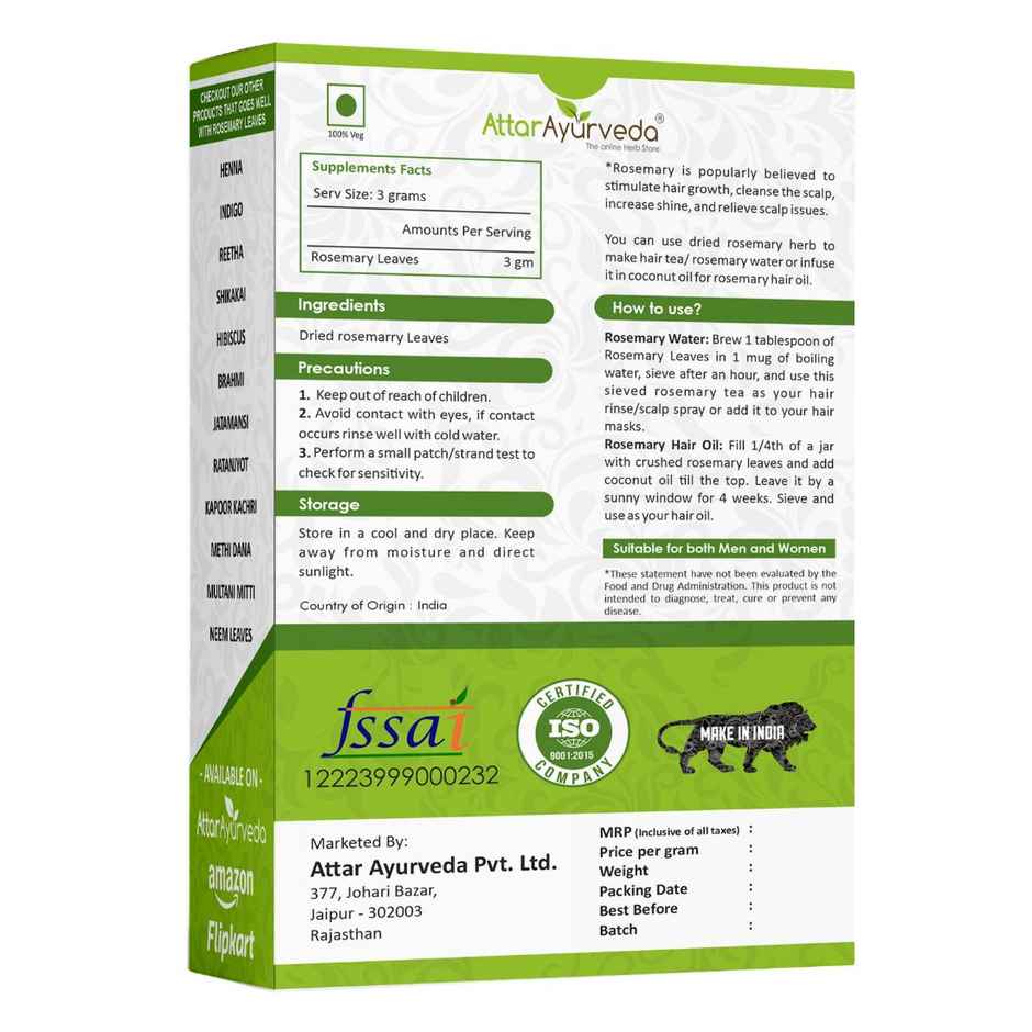 Attar Ayurveda Rosemary Leaves Dried