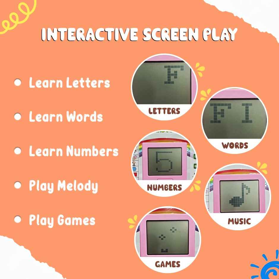 Wembley Kids Laptop Computer Toy For Kids 5 Years Activity Electronics Learning With Games - Assorted