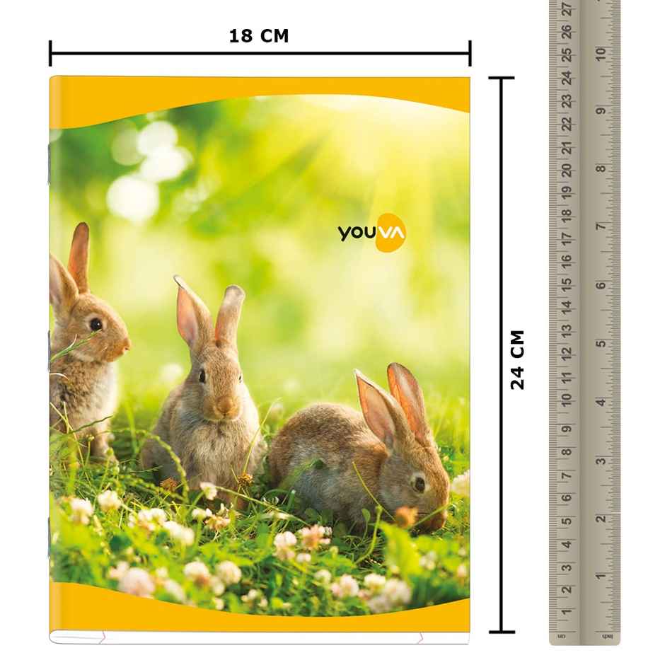 Navneet Youva | Soft Bound Note Book for Younger Students | Jumbo Size 18 cm x 24 cm | Double Line | 172 Pages