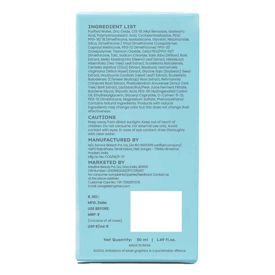 Hyphen Sun Milk 100% Mineral Sunscreen SPF 50 PA++++