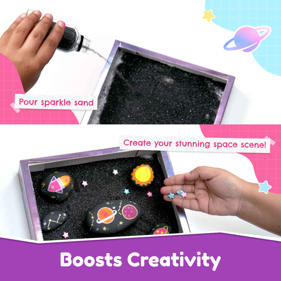 Bloomingo Rock Painting Kit - Soar Into Space | Art & Craft Kit For Ages 6+