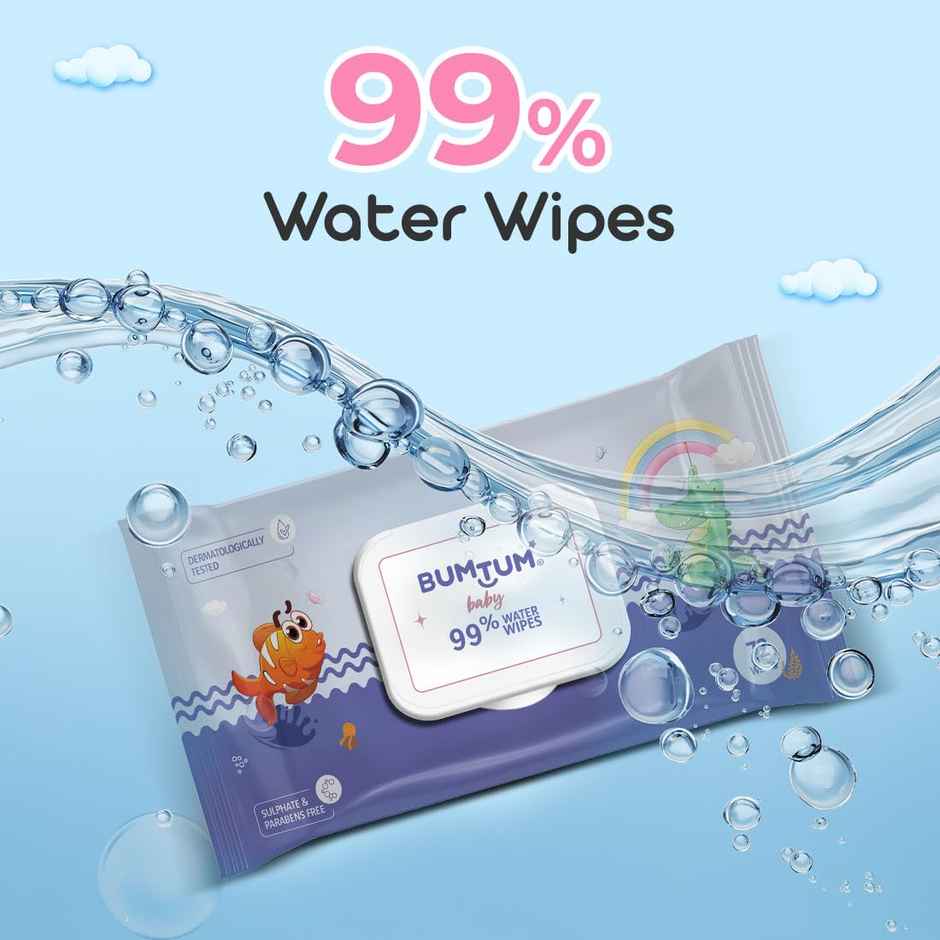 Bumtum Baby 99% Water Wet Wipes with Aloe Vera
