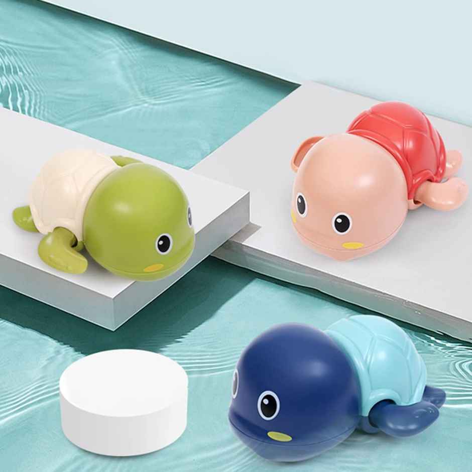 Wembley Swimming Turtle Bath Toys For Toddlers Kids Cute Floating Wind Up On Water (Pack - 2)