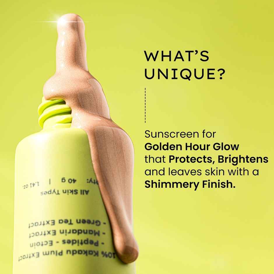 Hyphen Golden Hour Glow Sunscreen SPF 50 PA++++ for Dewy | Bright Skin| High UVA-B Protection
