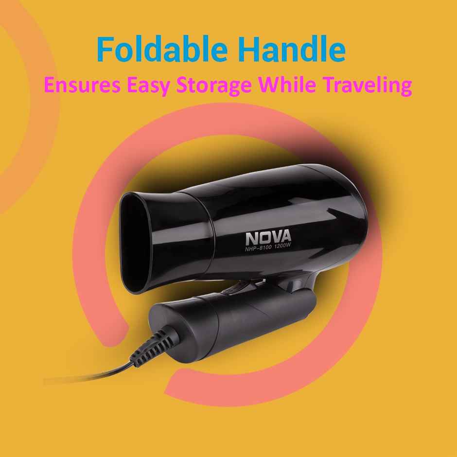 Nova Nhp 8100 Hair Dryer (1200 W, Black)