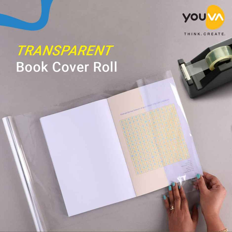 Navneet Youva Transparent Book Cover Rolls For Students 5 Star 8 Meters Length X 35.5 Cm Height