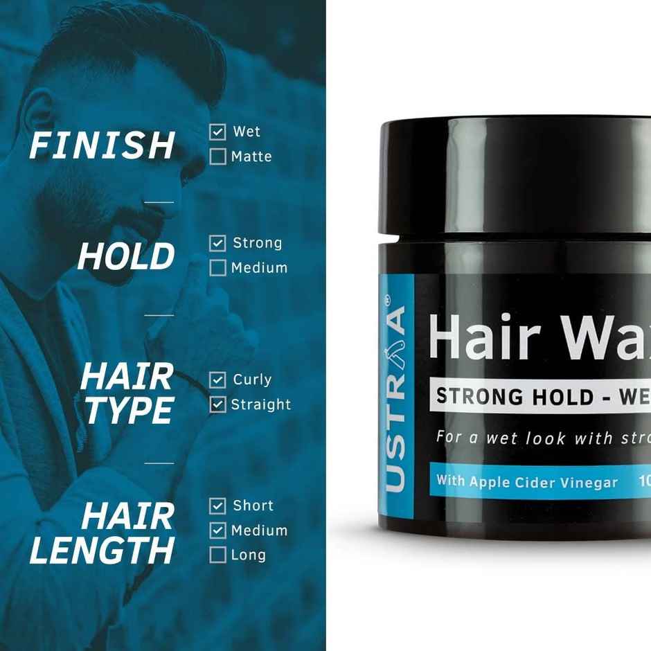 Ustraa Strong Hold Hair Wax - Wet Look