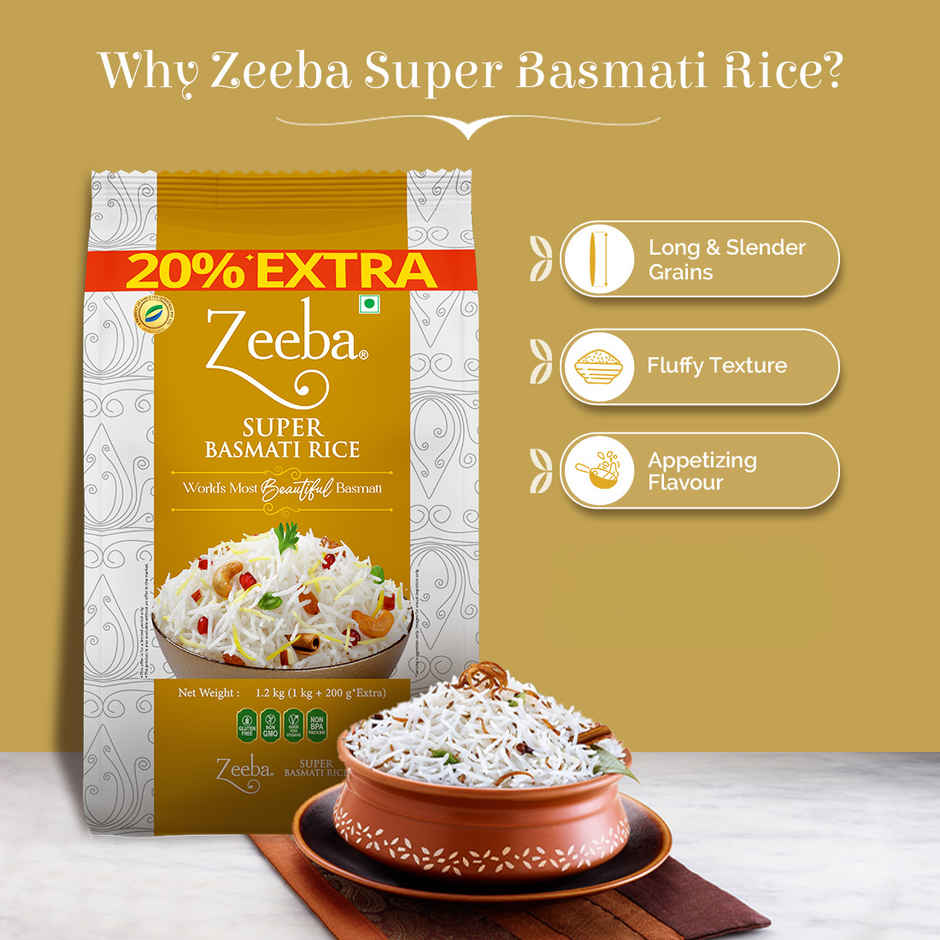Zeeba Super Basmati Rice | 1401 Long Grain