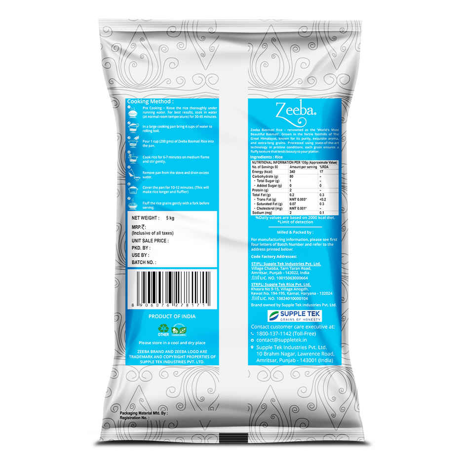 Zeeba Tibar Basmati Rice