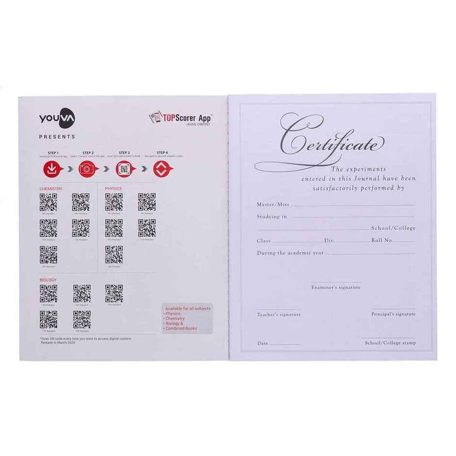 Navneet Youva | Combined Practical Book 1 Ruled / 1 Plain 96 Pages, 21.5 x 26.5 cm
