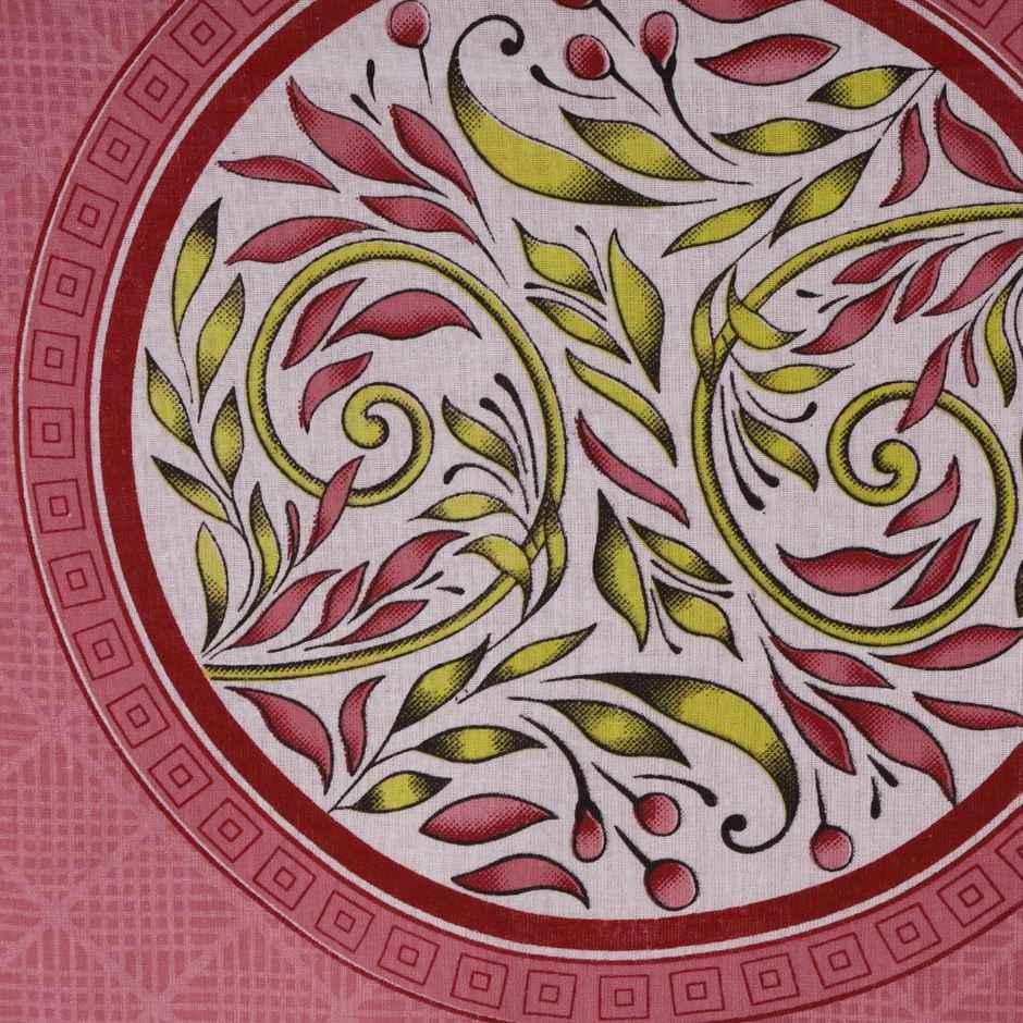 Metro Living 104 Tc Cotton Double Printed Bedsheet | Pack Of 1, Peach