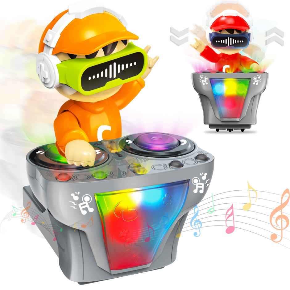 Wembley DJ Coco Toy for Kids Music LED Light Rock Bump & Go Action Dancing Robot Toys