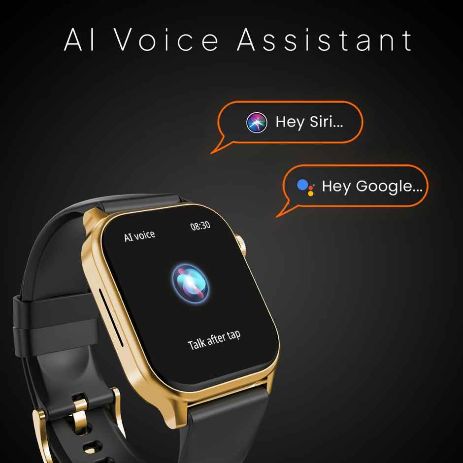 Fire-Boltt Rise | 1.85" Display | BT Calling - Gold Black