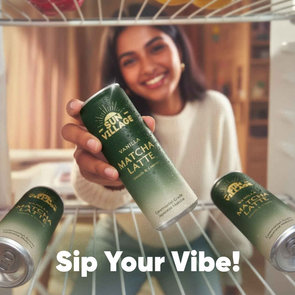 Sun Village Vanilla Matcha Latte | Smooth & Creamy Japanese Matcha Drink