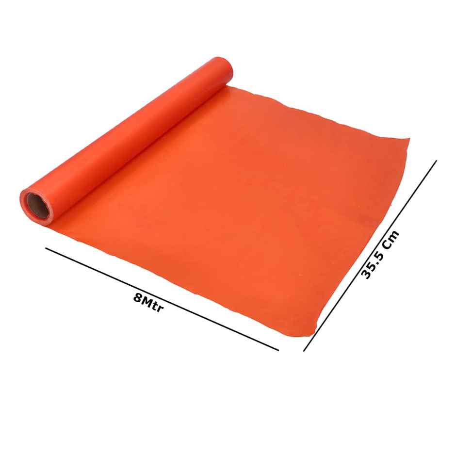Navneet Youva Synthetic Cover Rolls Plain 5 Star 8 Meters Length X 35.5 Cm Height Orange