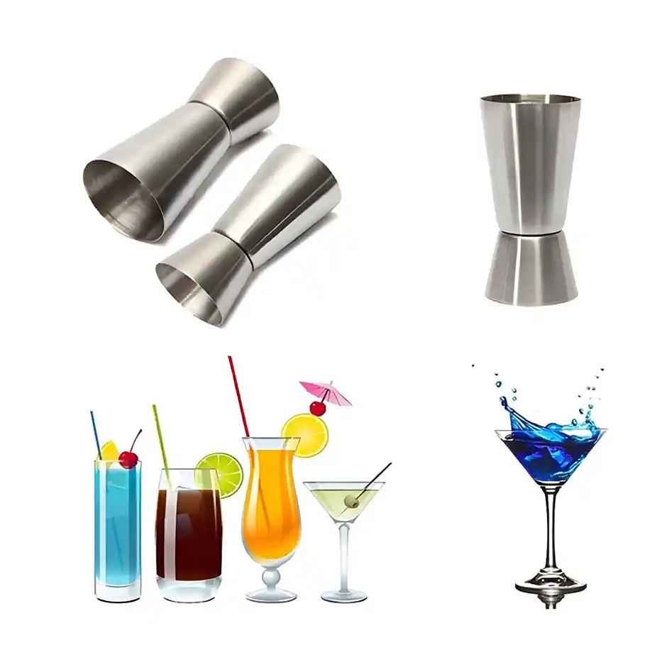 Daluci Stainless Steel Double Sided Peg Measure Shot Tool for Bar Kitchen