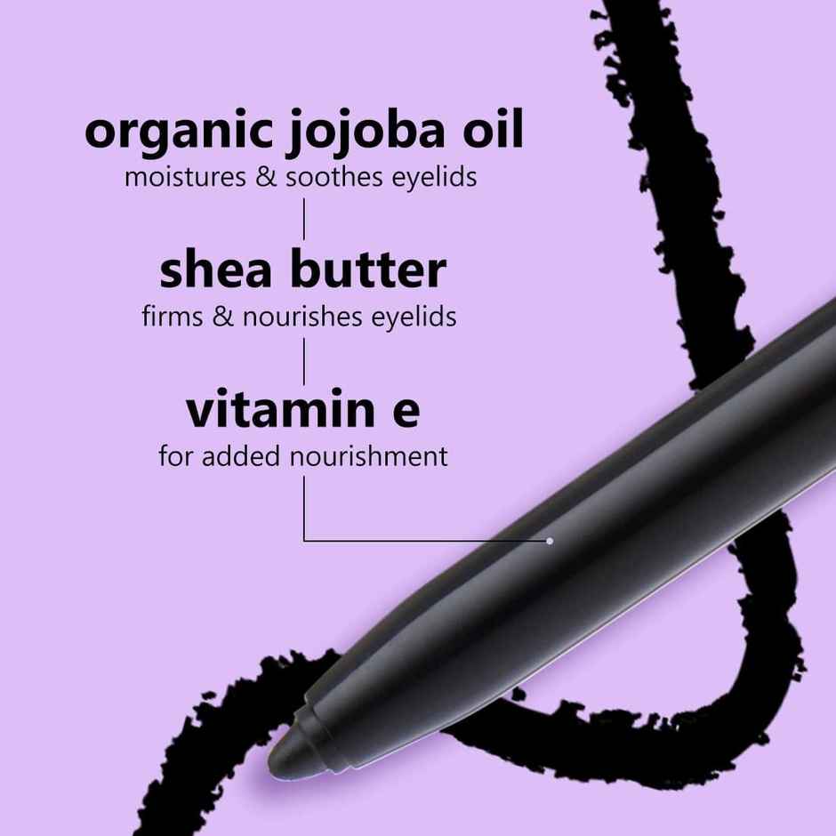 Plum Eye-Swear-By Kohl Kajal - Deep Black Creamy Smooth Smudge-Proof Water-Proof 100% Vegan & Cruelty Free