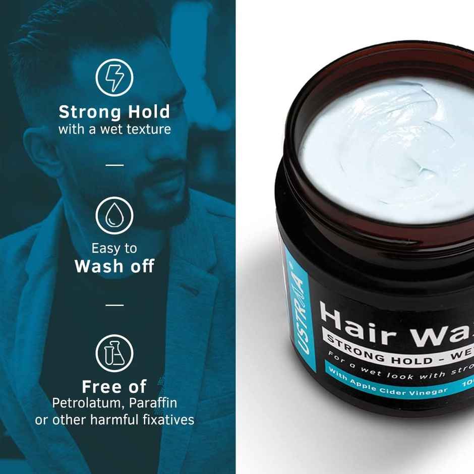 Ustraa Strong Hold Hair Wax - Wet Look