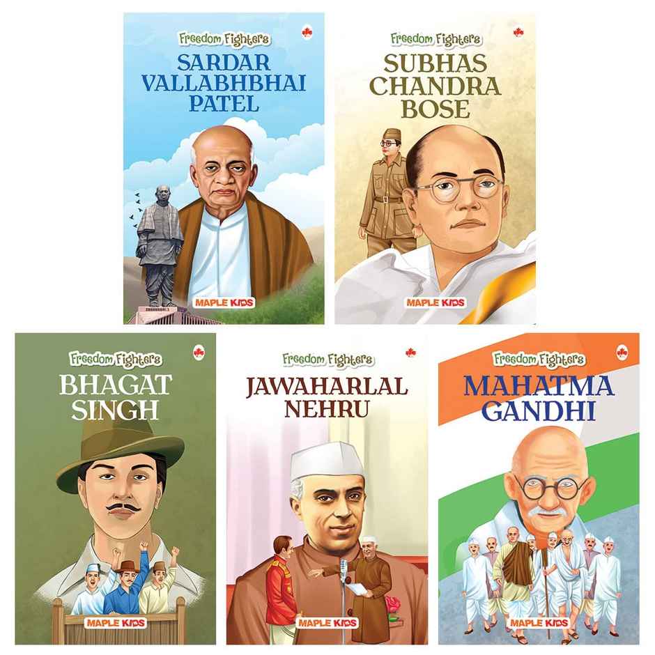 Story Books for Kids (Set of 5 Books) (Illustrated) - Indian Freedom Fighters