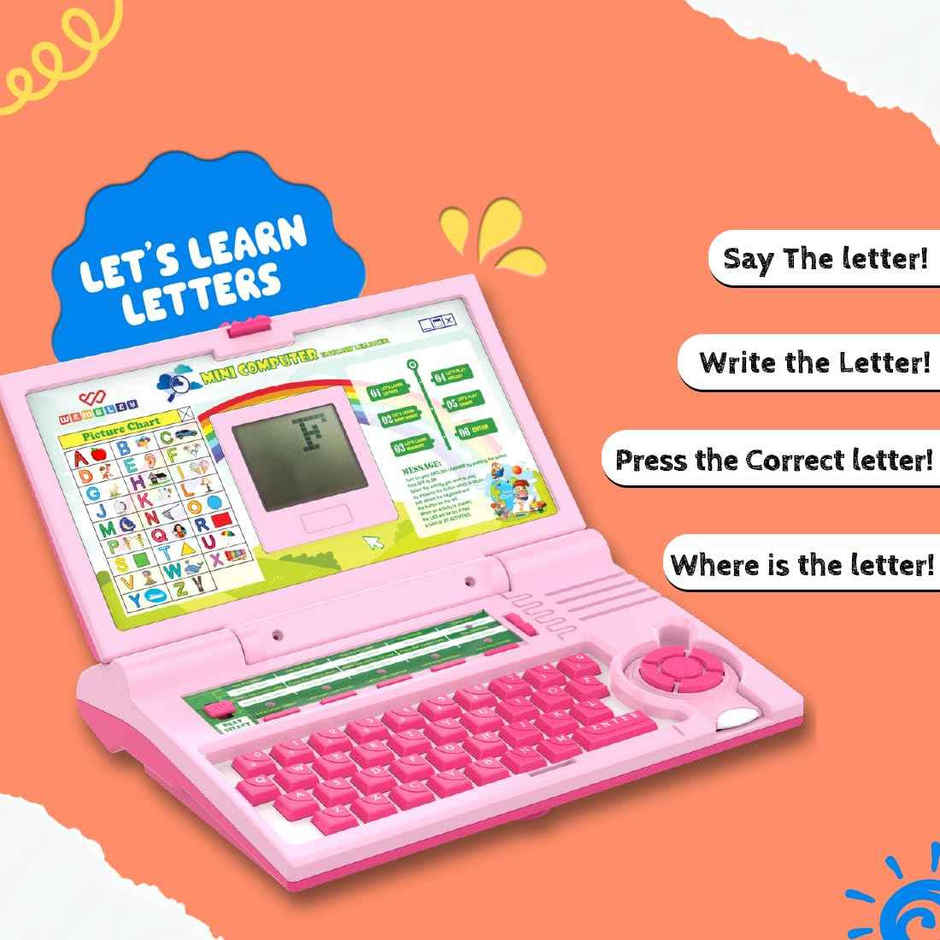 Wembley Kids Laptop Computer Toy For Kids 5 Years Activity Electronics Learning With Games - Assorted