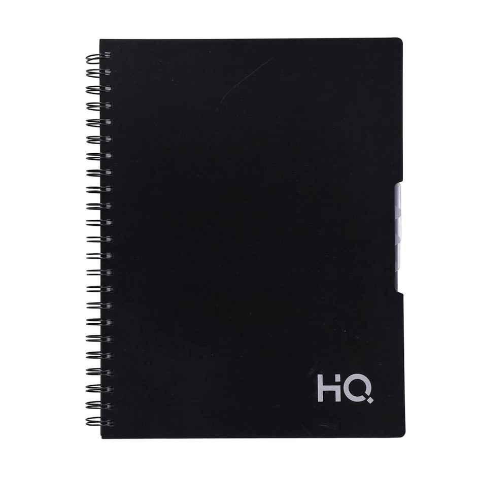 Navneet HQ | Five Subject Book Black | Wiro Bound | Single Line - 29.7 cm x 21 cm | 300 Pages