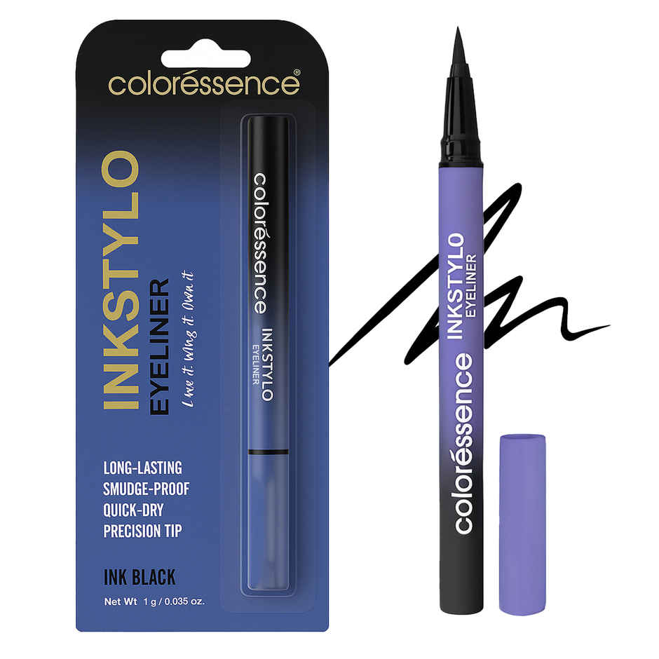 Coloressence Ink Stylo Sketch Pen Eyeliner | Black|Waterproof|Smudgeproof|Quick Dry|Long Lasting