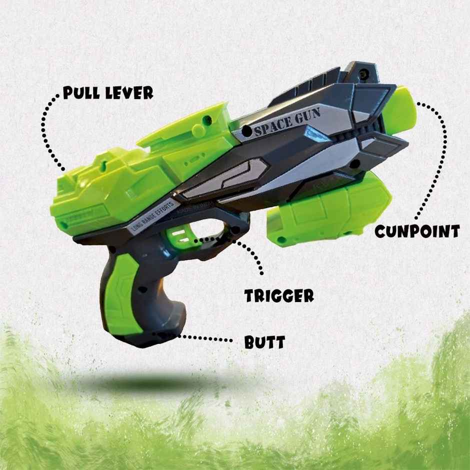 Wembley Thunder Striker Space Gun with 6 Bullets | Pull Back | Buckle Board Machine For Kids