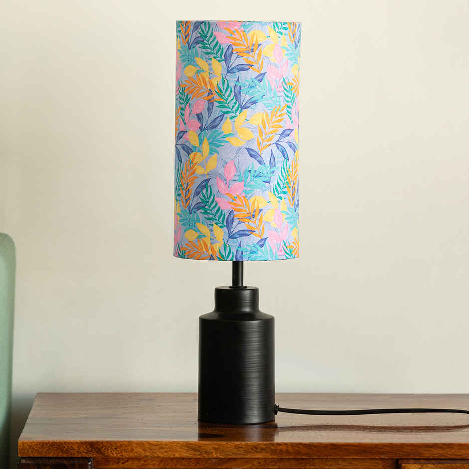 ExclusiveLane Frond Metal Table Lamp Handcrafted - 45 cm