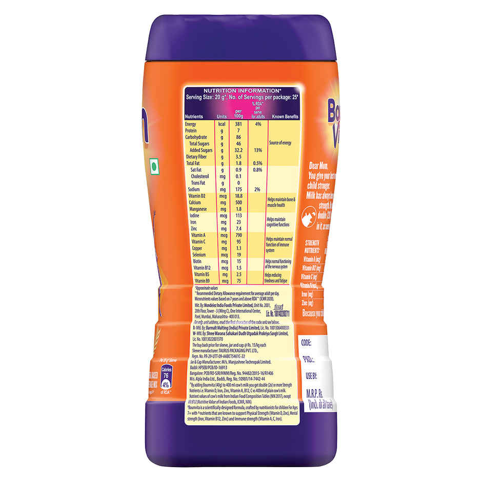 Bournvita Chocolate | Cereal Based Drink Mix Jar