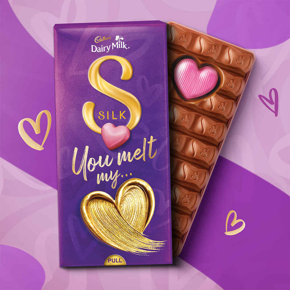 Cadbury Dairy Milk Silk Heart Blush Chocolate Bar Valentines Gift Pack