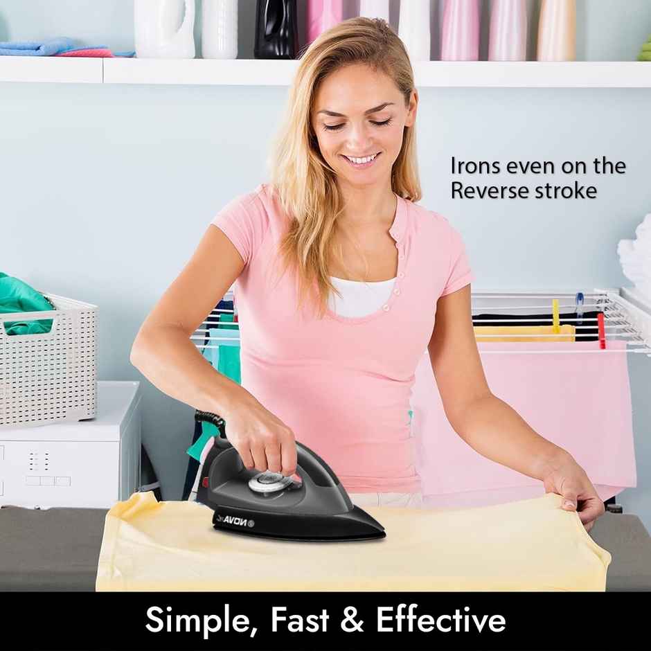 Nova Plus Amaze Ni 12 1100 W Dry Iron, Cord Length 1.8m - Black