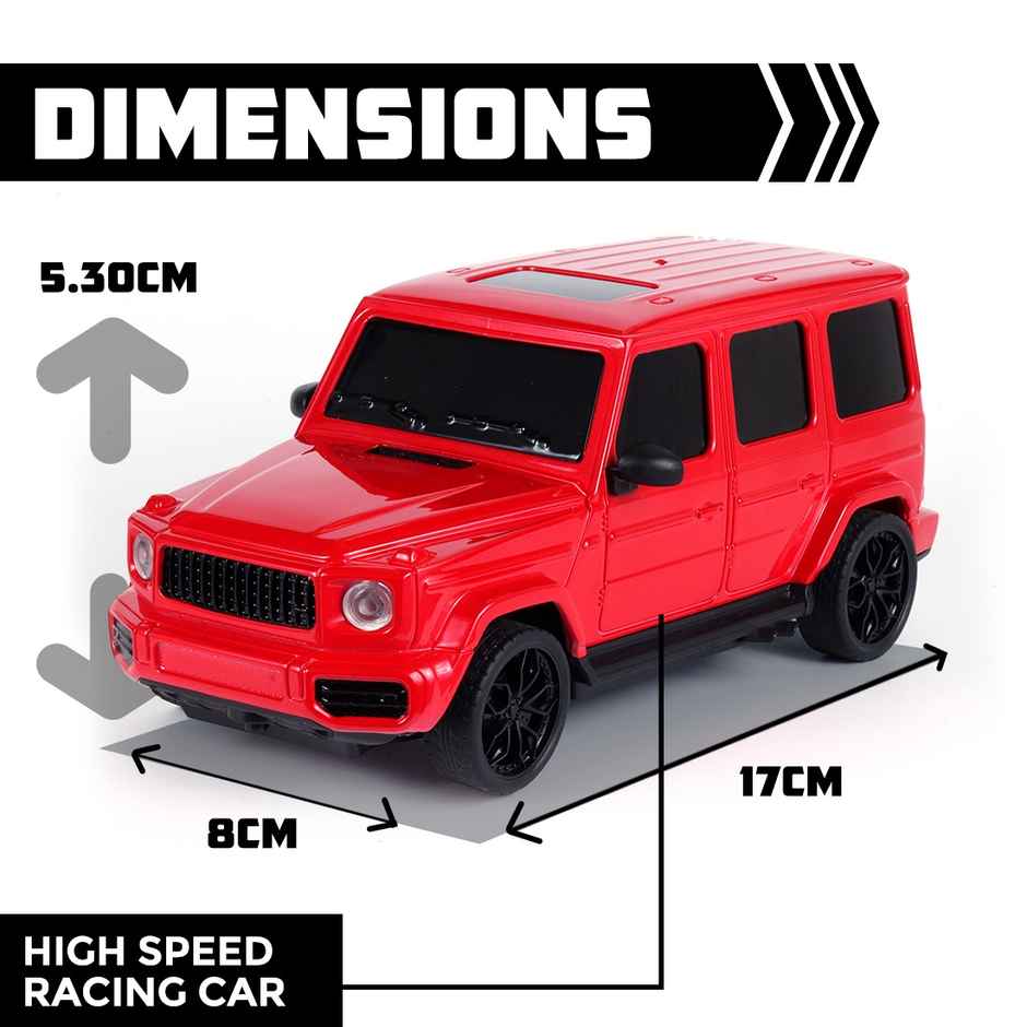 Wembley G Wagon RC Car High Speed Remote Control Car for Kids Rechargeable Car - Red