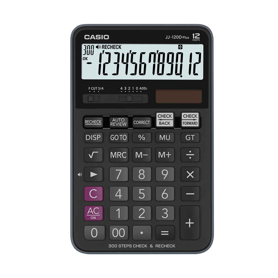 Casio JJ-120D Plus 300 Steps Check & Correct with On Display Indication of Active Constant (K)