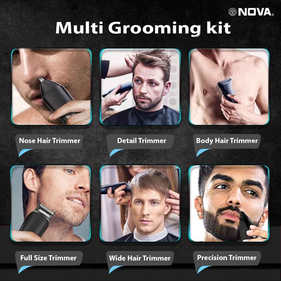 Nova Super Groom Ng 1149 USB Trimmer For Men - Black